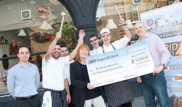 Nicola chefs and cheque